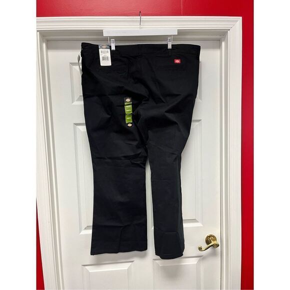 Dickie’s for Women Black Flex Twill Slim Fit Boot Cut Pants sz 24R NWT - Picture 1 of 5